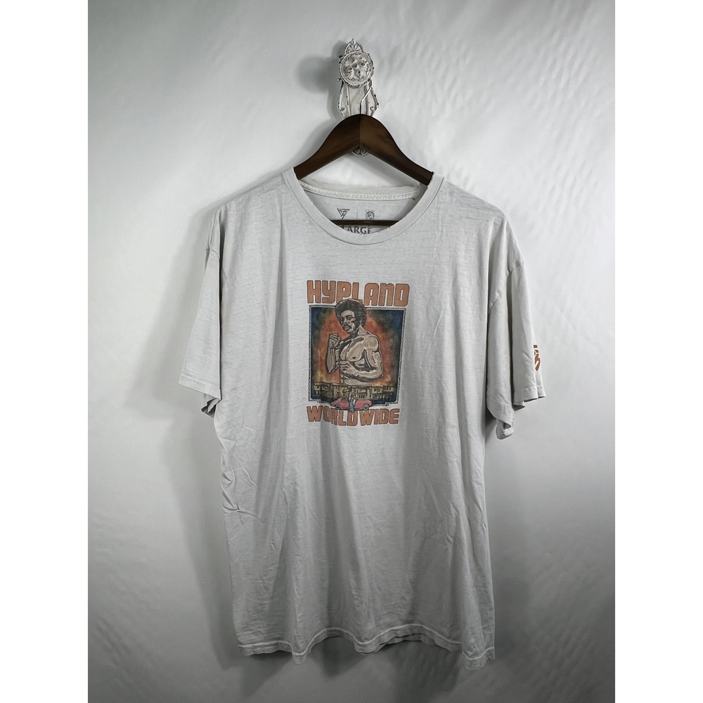 Hypland Worldwide T-Shirt Boxing Streetwear Designer‎ Large Distressed Destroyed